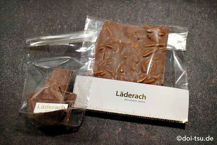 スイスの美味しいチョコレート、レダラッハ Läderach のFrischSchoggi